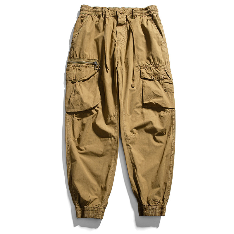 GorgeousBen Cargo pants Men's loose straight leg casual long pants outdoor quick-drying paratrooper assault pants.