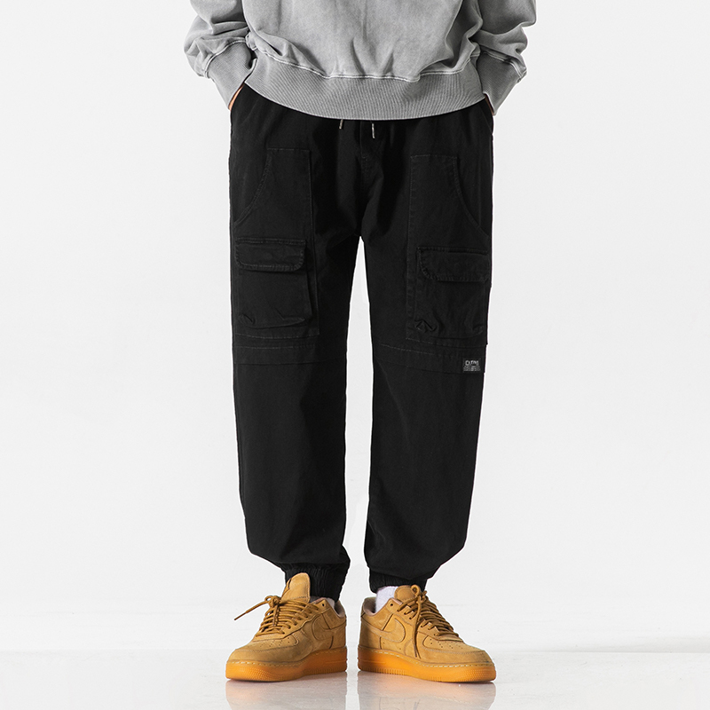 GorgeousBen 2024 Autumn fashion pants outdoor pocket port style cargo loose straight leg casual pants for men.