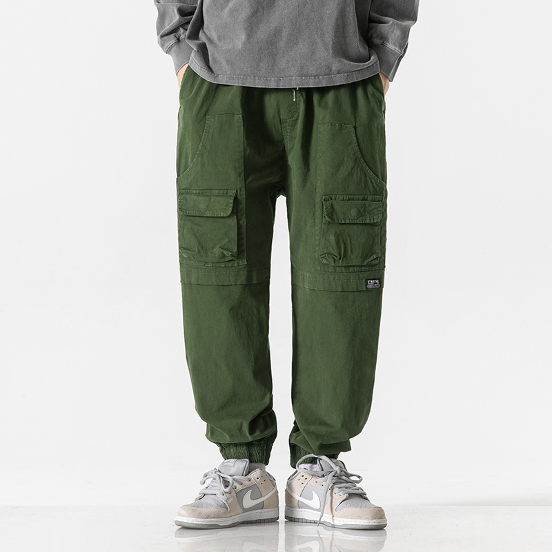 GorgeousBen 2024 Autumn fashion pants outdoor pocket port style cargo loose straight leg casual pants for men.