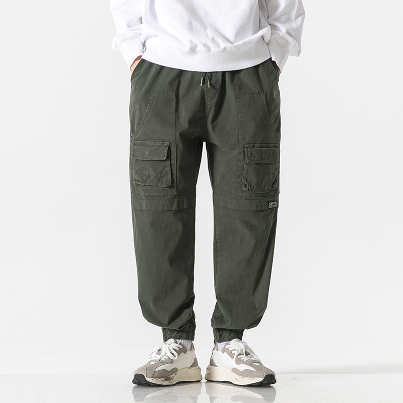 GorgeousBen 2024 Autumn fashion pants outdoor pocket port style cargo loose straight leg casual pants for men.