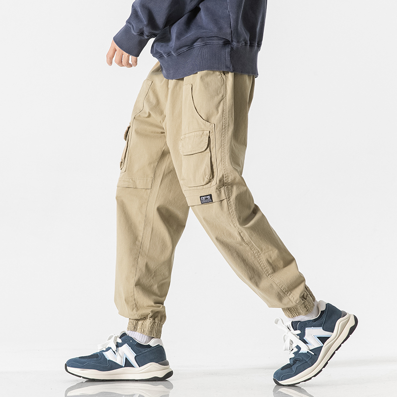 GorgeousBen 2024 Autumn fashion pants outdoor pocket port style cargo loose straight leg casual pants for men.
