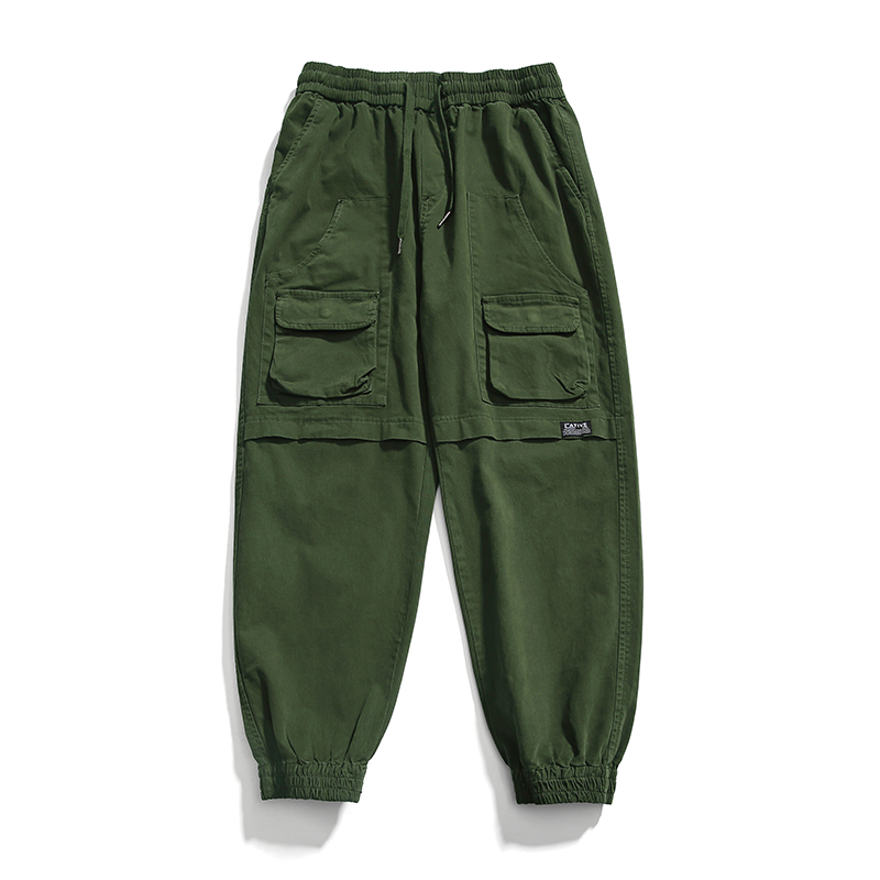 GorgeousBen 2024 Autumn fashion pants outdoor pocket port style cargo loose straight leg casual pants for men.