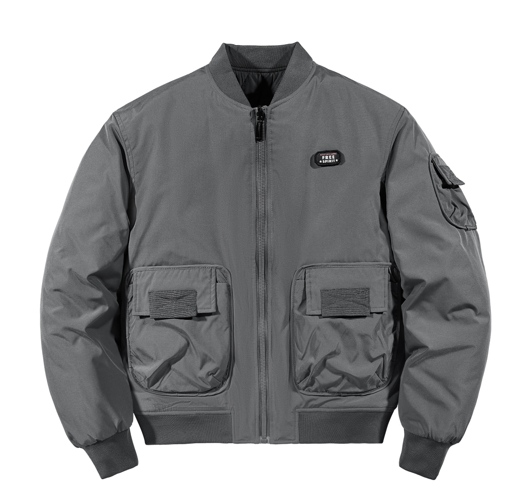 GorgeousBen 2024 Winter comfort warm fashion trend men's double-sided flight suit.