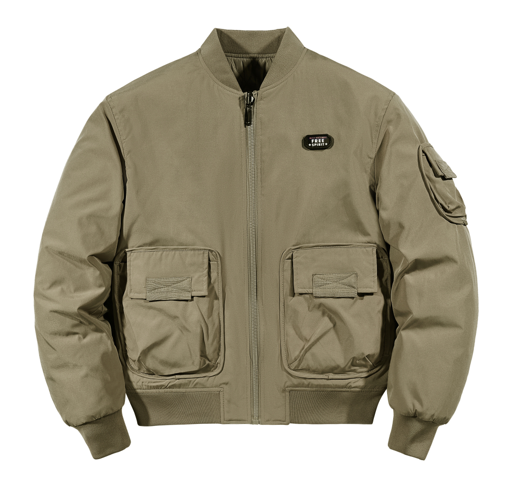 GorgeousBen 2024 Winter comfort warm fashion trend men's double-sided flight suit.