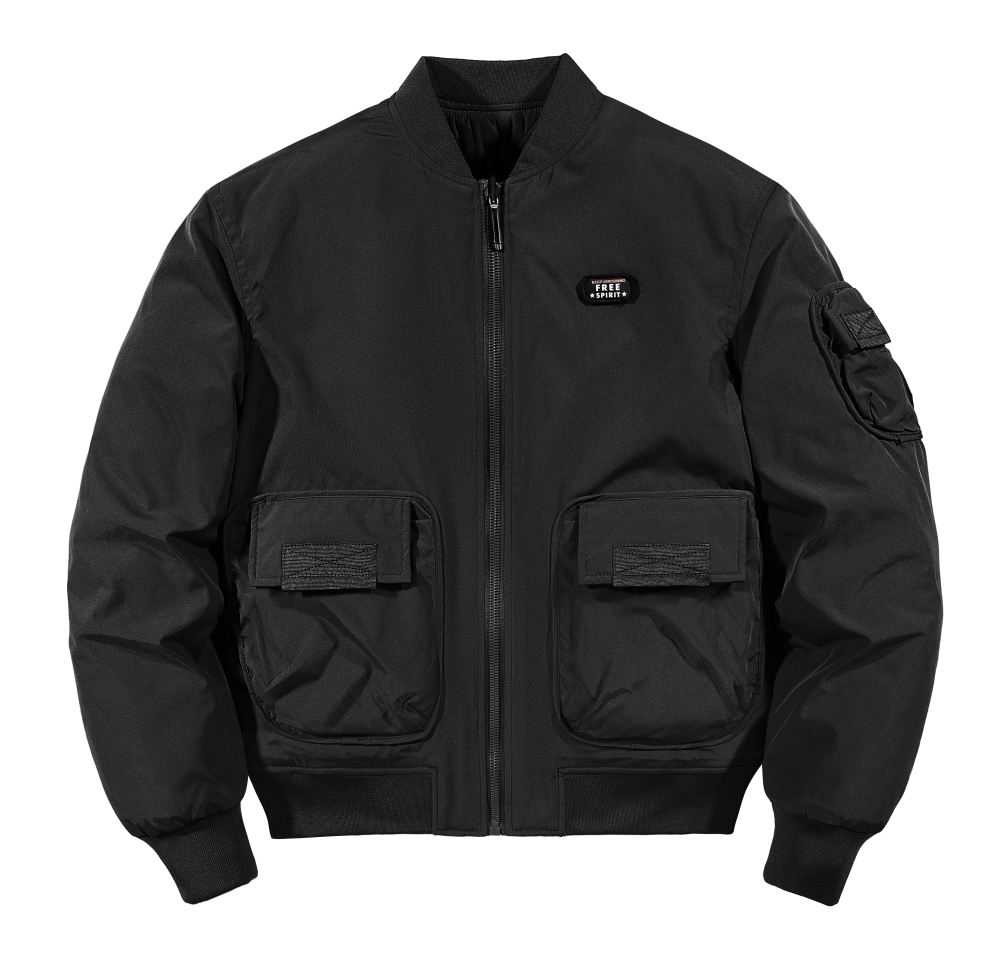 GorgeousBen 2024 Winter comfort warm fashion trend men's double-sided flight suit.