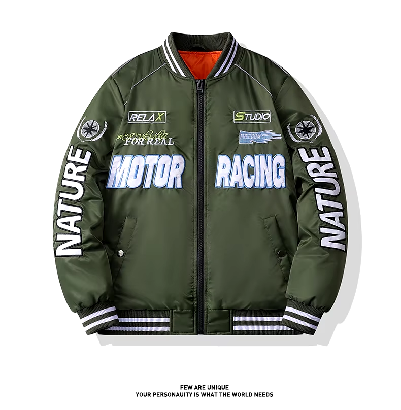 GorgeousBen  2024 Large area embroidery craft with in-line cotton comfortable padded jacket.