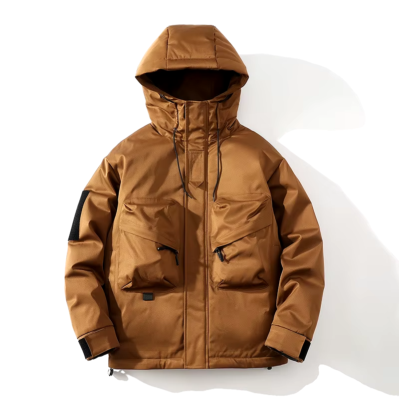 GorgeousBen  2024 Thicker Warm Hooded Winter Hiking Outdoor Jacket Qaterproof Windbreaker Coat.