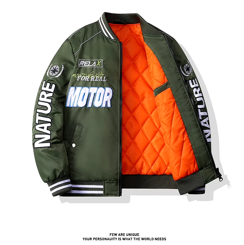 GorgeousBen  2024 Large area embroidery craft with in-line cotton comfortable padded jacket.