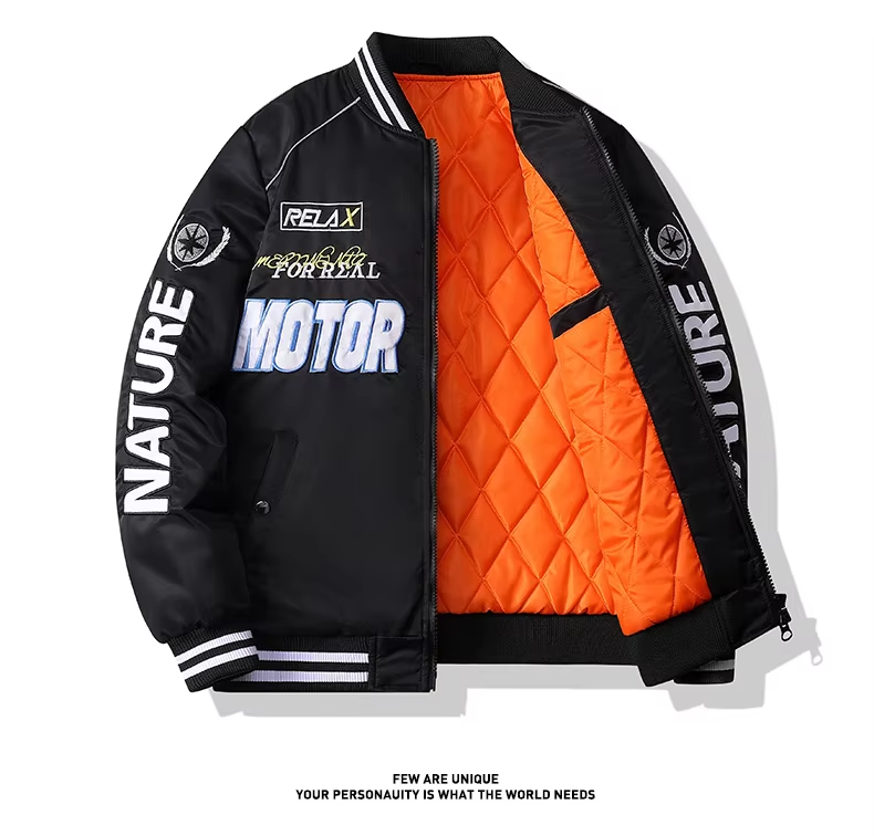 GorgeousBen  2024 Large area embroidery craft with in-line cotton comfortable padded jacket.