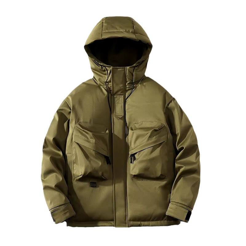 GorgeousBen  2024 Thicker Warm Hooded Winter Hiking Outdoor Jacket Qaterproof Windbreaker Coat.