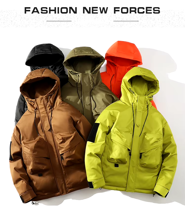 GorgeousBen  2024 Thicker Warm Hooded Winter Hiking Outdoor Jacket Qaterproof Windbreaker Coat.