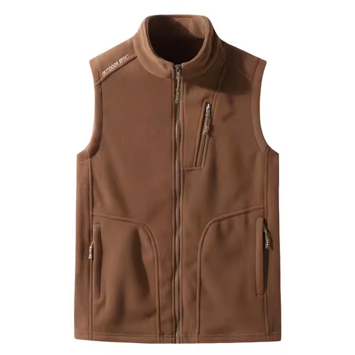 GorgeousBen  Workwear Uniform Polyester Windproof Sleeveless Unisex Winter Micro Polar Fleece Men Vest.