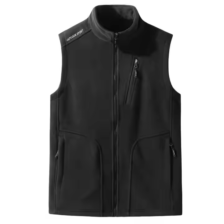 GorgeousBen  Workwear Uniform Polyester Windproof Sleeveless Unisex Winter Micro Polar Fleece Men Vest.