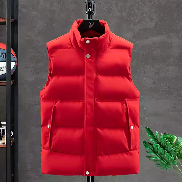 GorgeousBen 2024New Fashionable Warm Vest Men Sleeveless Bubble Jacket.