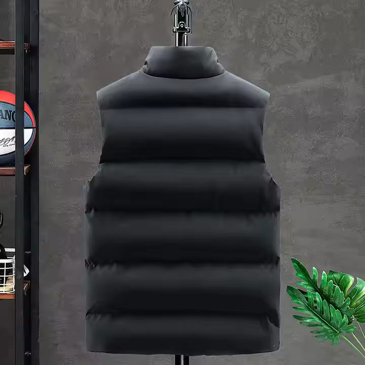 GorgeousBen 2024New Fashionable Warm Vest Men Sleeveless Bubble Jacket.