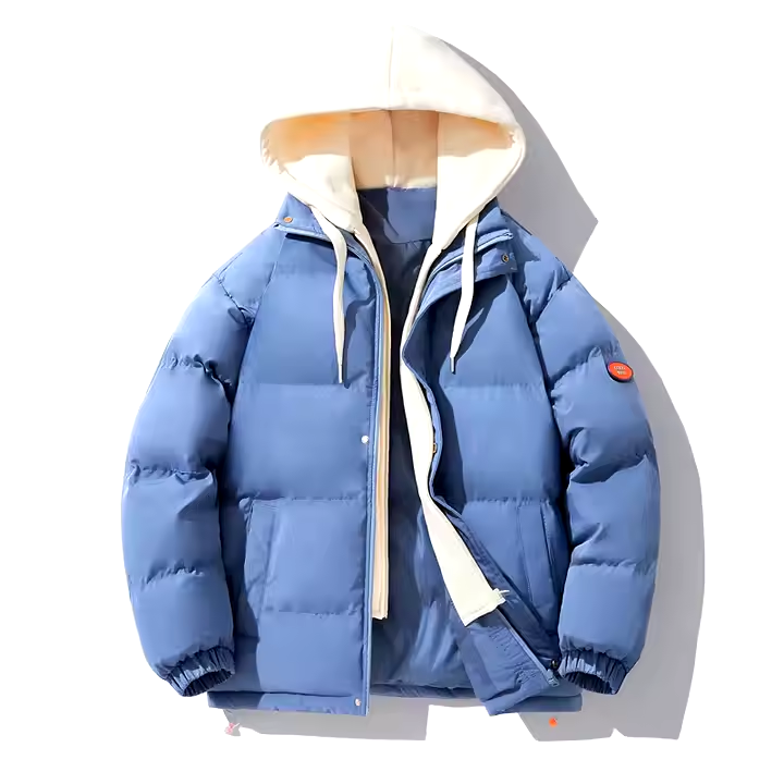 GorgeousBen 2024 Autumn and Winter Men's Large Cotton Coat Men's hooded couple bread jacket Thickened warm cotton clothes.