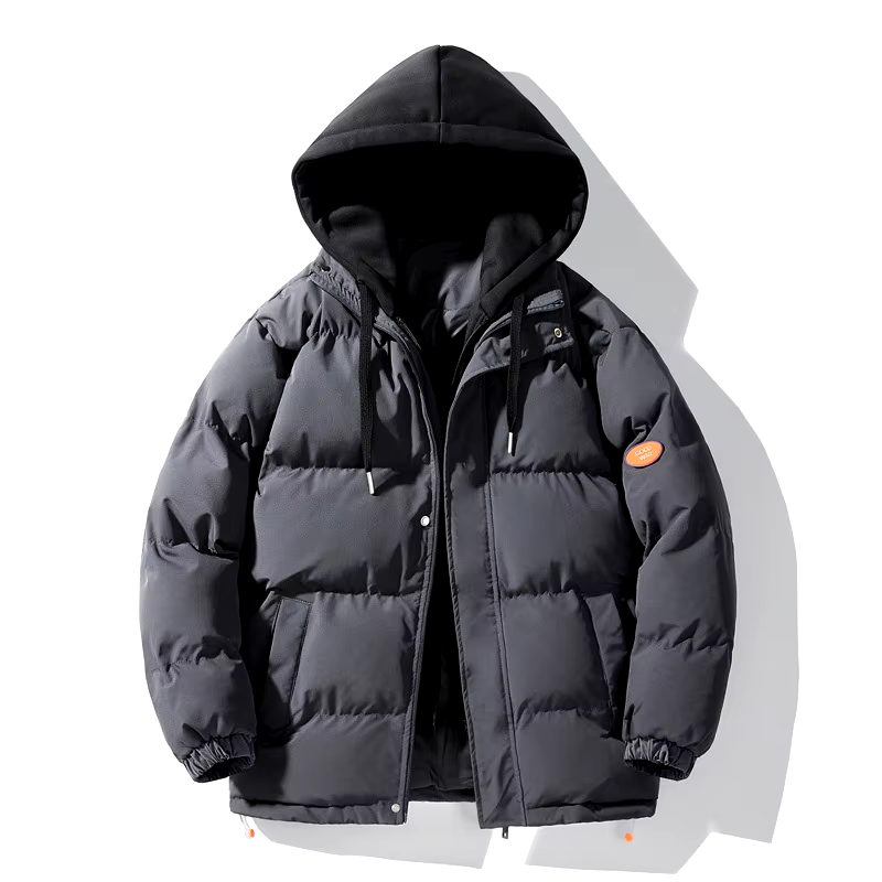 GorgeousBen 2024 Autumn and Winter Men's Large Cotton Coat Men's hooded couple bread jacket Thickened warm cotton clothes.