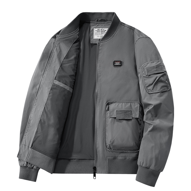 GorgeousBen Men 2024 warm thickened comfortable casual cargo flight suit.