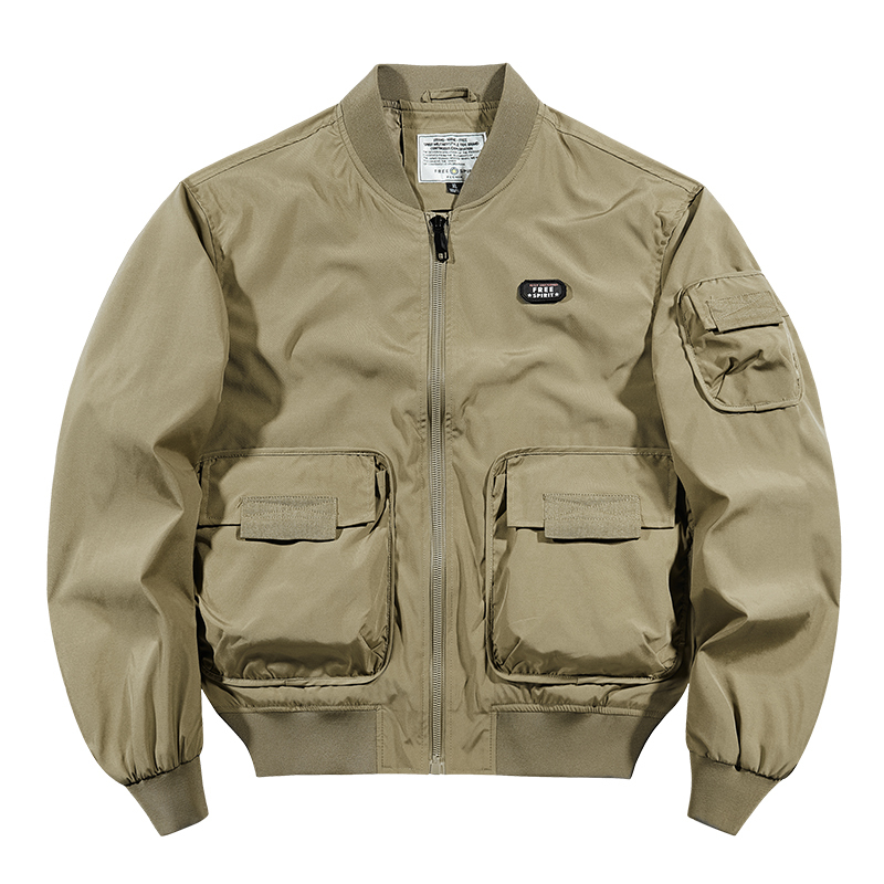 GorgeousBen Men 2024 warm thickened comfortable casual cargo flight suit.