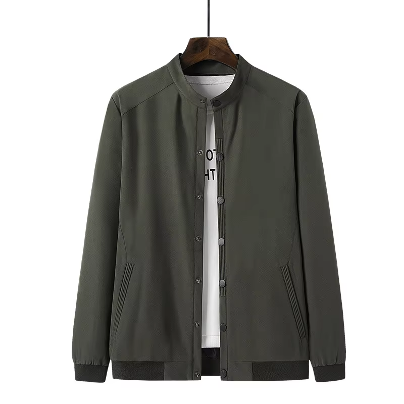 GorgeousBen Fashion slim coat men's jacket 2024new fashion brand autumn cardigan long sleeve stand collar casual loose jacket men sportswear.