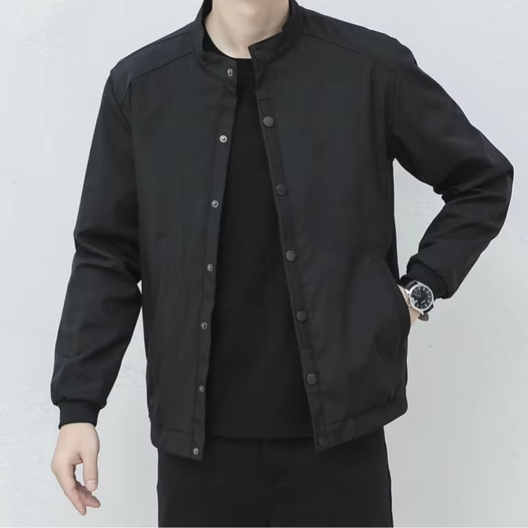 GorgeousBen Fashion slim coat men's jacket 2024new fashion brand autumn cardigan long sleeve stand collar casual loose jacket men sportswear.