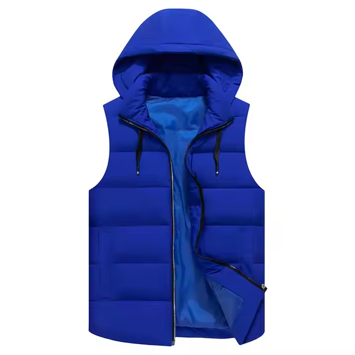GorgeousBen Custom Logo Men's Windbreak Hooded Solid Color Golf Sport Water Resistant Vest Men's Vest.