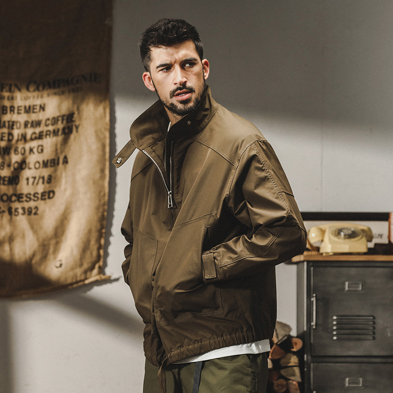 GrogeousBen  Men's  Breathable Men Durable Sustainable Eco-friendly Windproof Soft Custom Green Breathable jacket