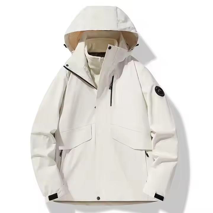 GorgeousBen Outdoor Jacket Fall Winter Unisex XL Detachable Hood Water-Repellent Outwear Hiking Male.