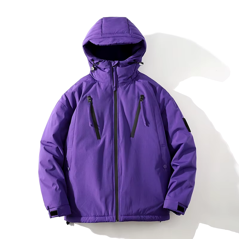 GorgeousBen 2024 Trendy Brand European Version Men's Plus Size Hooded Coat with Cotton-Padded Logo Custom All-Match Function Couples Winter.