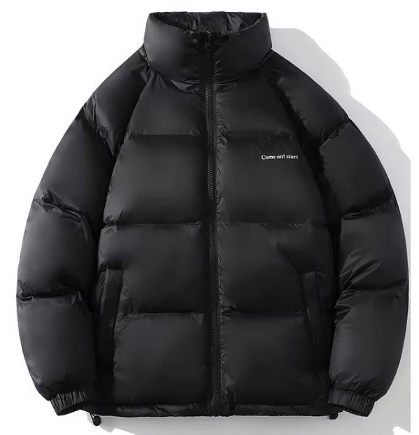 GorgeousBen Custom logo Men Winter Coat Duck Goose Down Padded Bubble Black Print Designer Puffer Jacket.