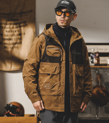 GorgeousBen Work jacket men spring 2024 new mountain outdoor multi-pocket hunting suit function hardshell jacket men.