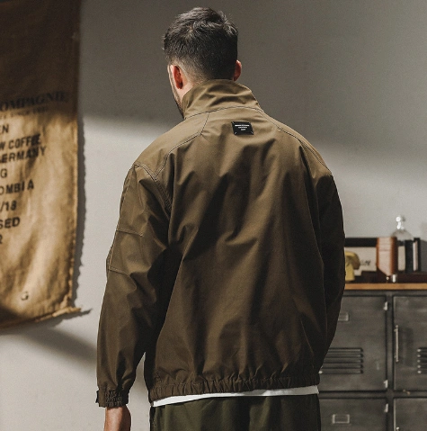 GorgeousBen 2024 Men's spring and autumn urban outdoor commuter American vintage flight cargo jacket.