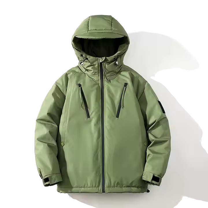 GorgeousBen 2024 Trendy Brand European Version Men's Plus Size Hooded Coat with Cotton-Padded Logo Custom All-Match Function Couples Winter.