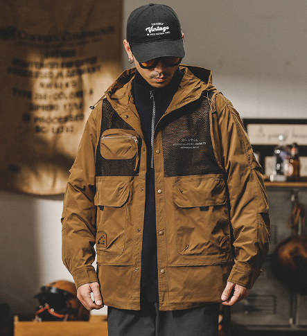 GorgeousBen Work jacket men spring 2024 new mountain outdoor multi-pocket hunting suit function hardshell jacket men.