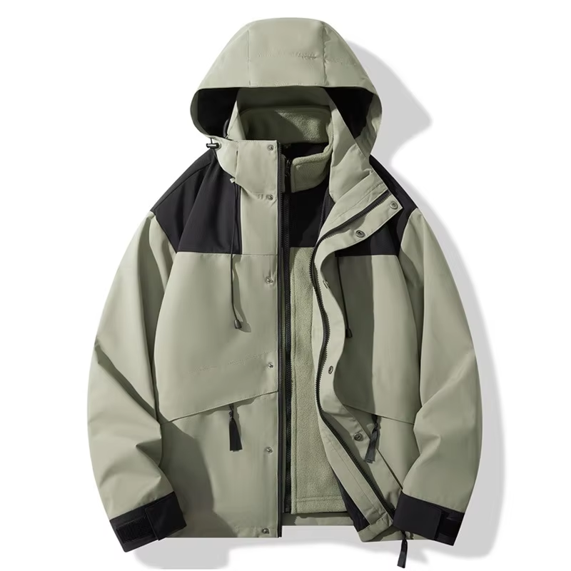 GorgeousBen Outerwear Jacket Multifunctional Outdoor Thermal Jacket Hooded Waterproof Windproof Outdoor Jacket.