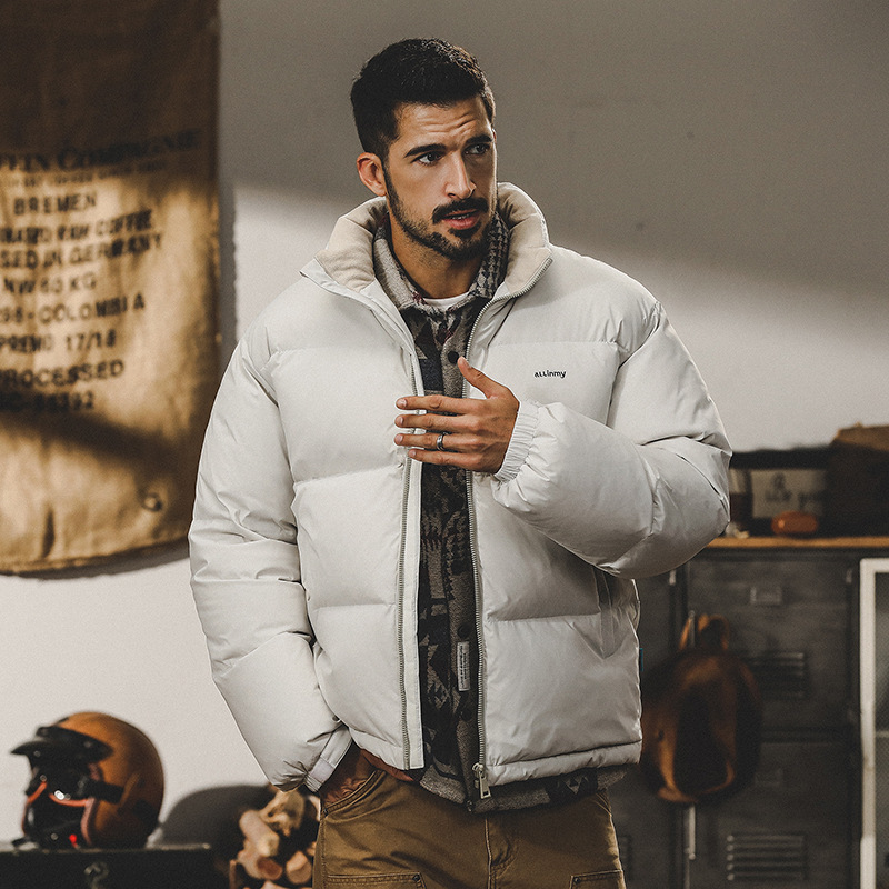 GrogeousBen  Men's winter jackets black puffer jackets bubble coats for men