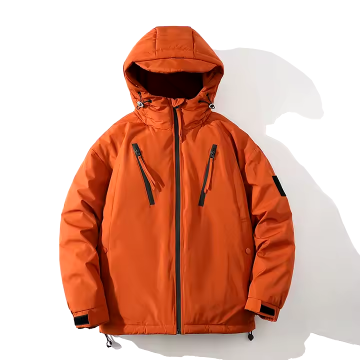 GorgeousBen 2024 Trendy Brand European Version Men's Plus Size Hooded Coat with Cotton-Padded Logo Custom All-Match Function Couples Winter.