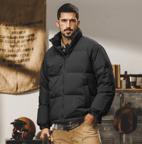 GorgeousBen National standard duck down high fluffy short down jacket men winter 2024 new thickened bread coat.