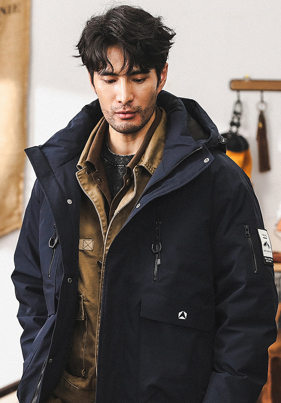 GrogeousBen Tooling down jacket men winter thickening 2024 new outdoor hooded coat men autumn and winter.