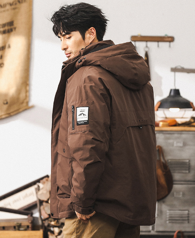 GrogeousBen Tooling down jacket men winter thickening 2024 new outdoor hooded coat men autumn and winter.