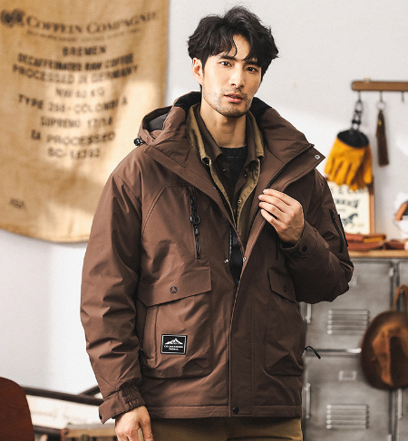 GrogeousBen Tooling down jacket men winter thickening 2024 new outdoor hooded coat men autumn and winter.