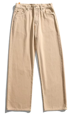 GrogeousBen Premium Quality Heavy American Classical Five Pocket Work Pants Khaki Men`s Trousers.