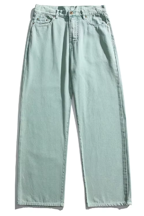 GrogeousBen Premium Quality Heavy American Classical Five Pocket Work Pants Khaki Men`s Trousers.