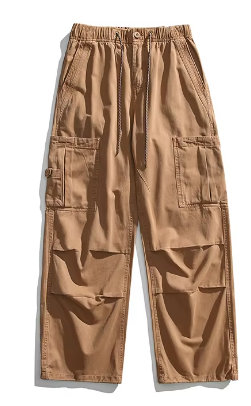 GrogeousBen High Quality Boy's Casual Cargo Pants Elastic Waist Workout Sweatpants Women`s Joggers.