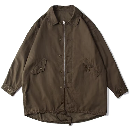 GrogeousBen Factory Directly Supply Custom Cotton Garment Dyed Casual Jacket Mid-length Windproof Trench Coat.