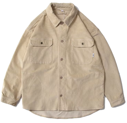 GrogeousBen Good Quality spring And Autumn Wear Long Sleeves Tooling Jacket Retro Loose Shirt Women'S Coats.