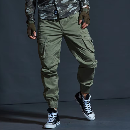 GrogeousBen 2024 Multi Pocket Casual Slim Fit Men Jogger Pants Cotton Trousers for Men.