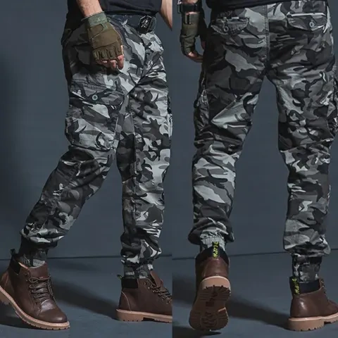 GrogeousBen 2024 Multi Pocket Casual Slim Fit Men Jogger Pants Cotton Trousers for Men.