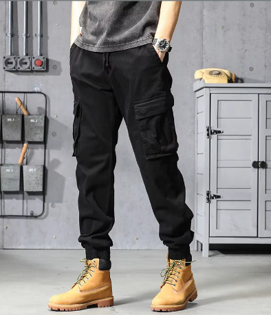 GorgeousBen Best Selling Men's Cotton Spandex Cargo Pants Streetwear Multi Pocket Joggers Pants