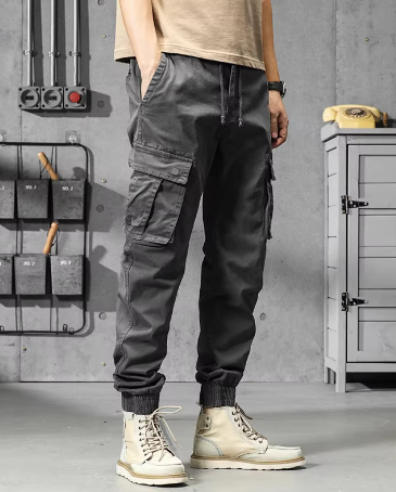 GorgeousBen Best Selling Men's Cotton Spandex Cargo Pants Streetwear Multi Pocket Joggers Pants